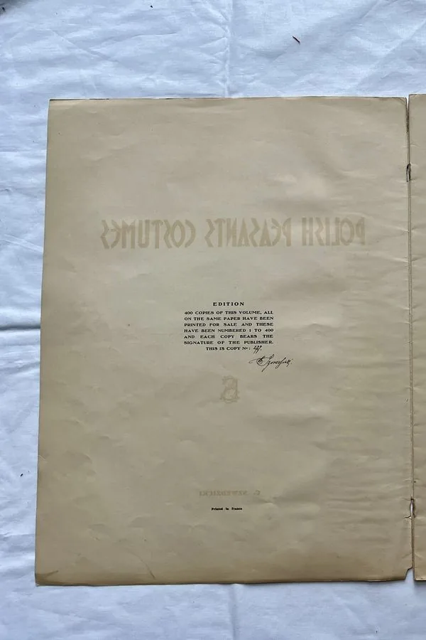 Zofia Stryjeńska, Inner title page, pochoir from «Polish Peasants Costumes», C. Szwedzicki, Nice, 1939